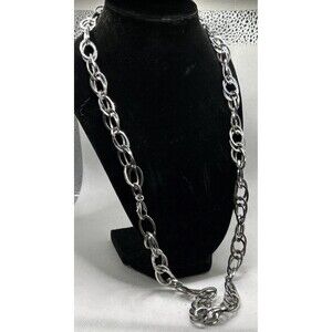 Milor Italy Stainless Steel Chain Necklace Large Links 28 Inch Long